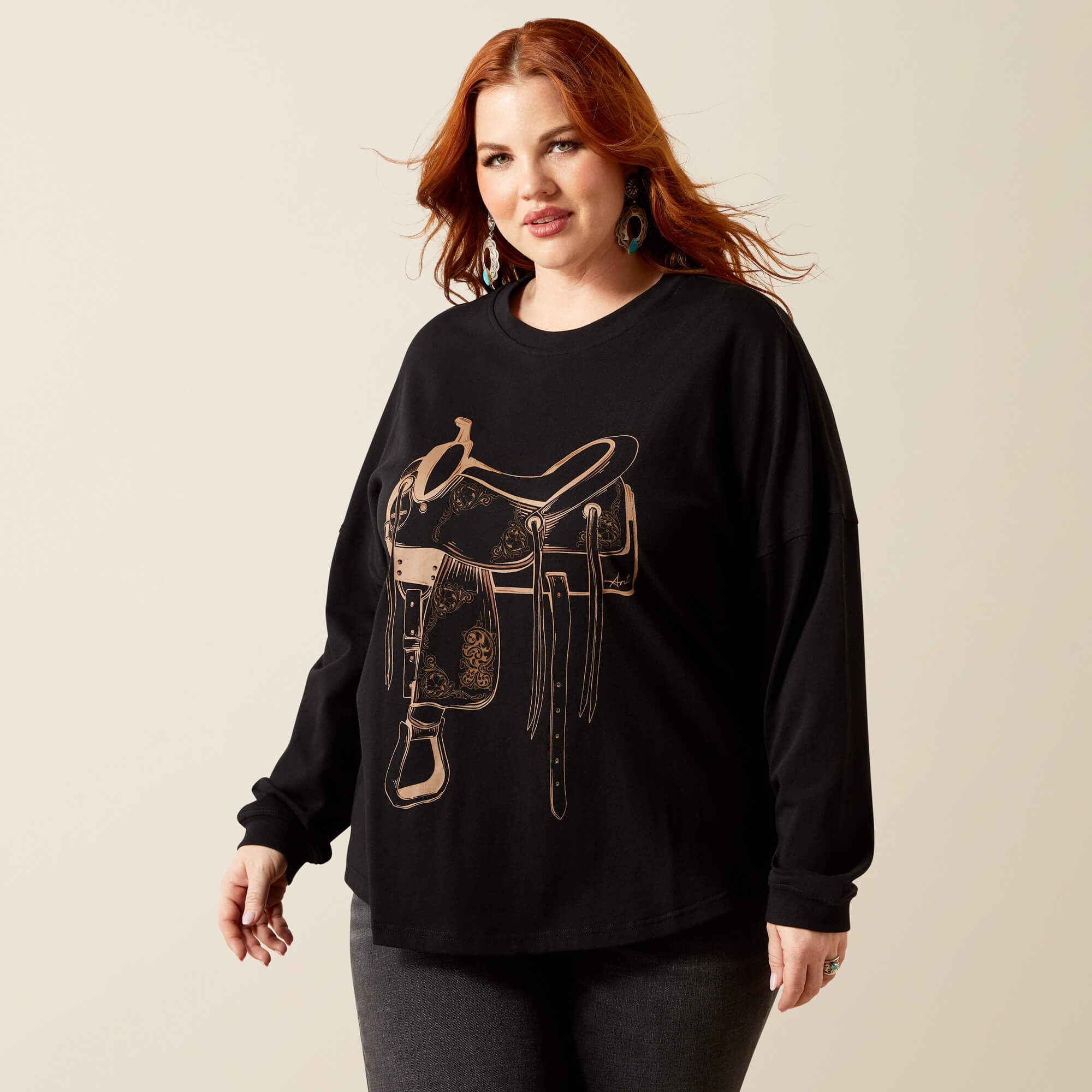 Canvas Oversized T-Shirt - BLACK
