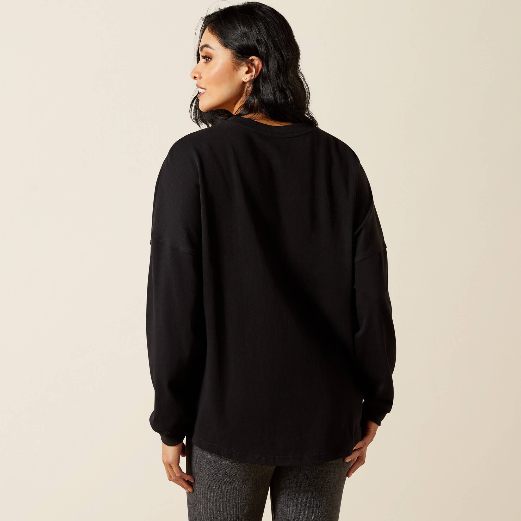 Canvas Oversized T-Shirt - BLACK