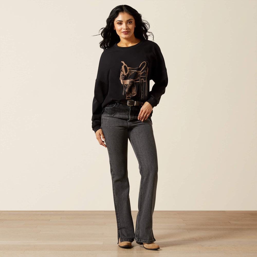 Canvas Oversized T-Shirt - BLACK