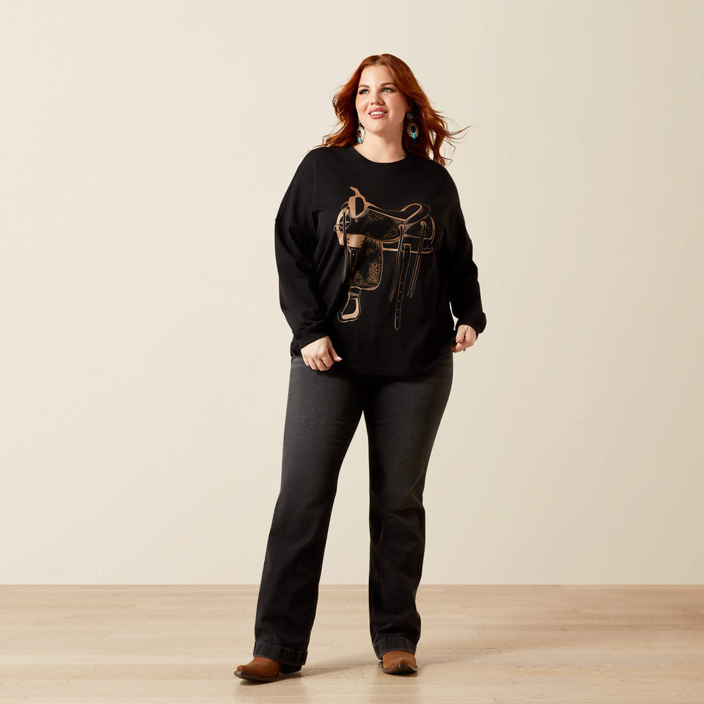Canvas Oversized T-Shirt - BLACK