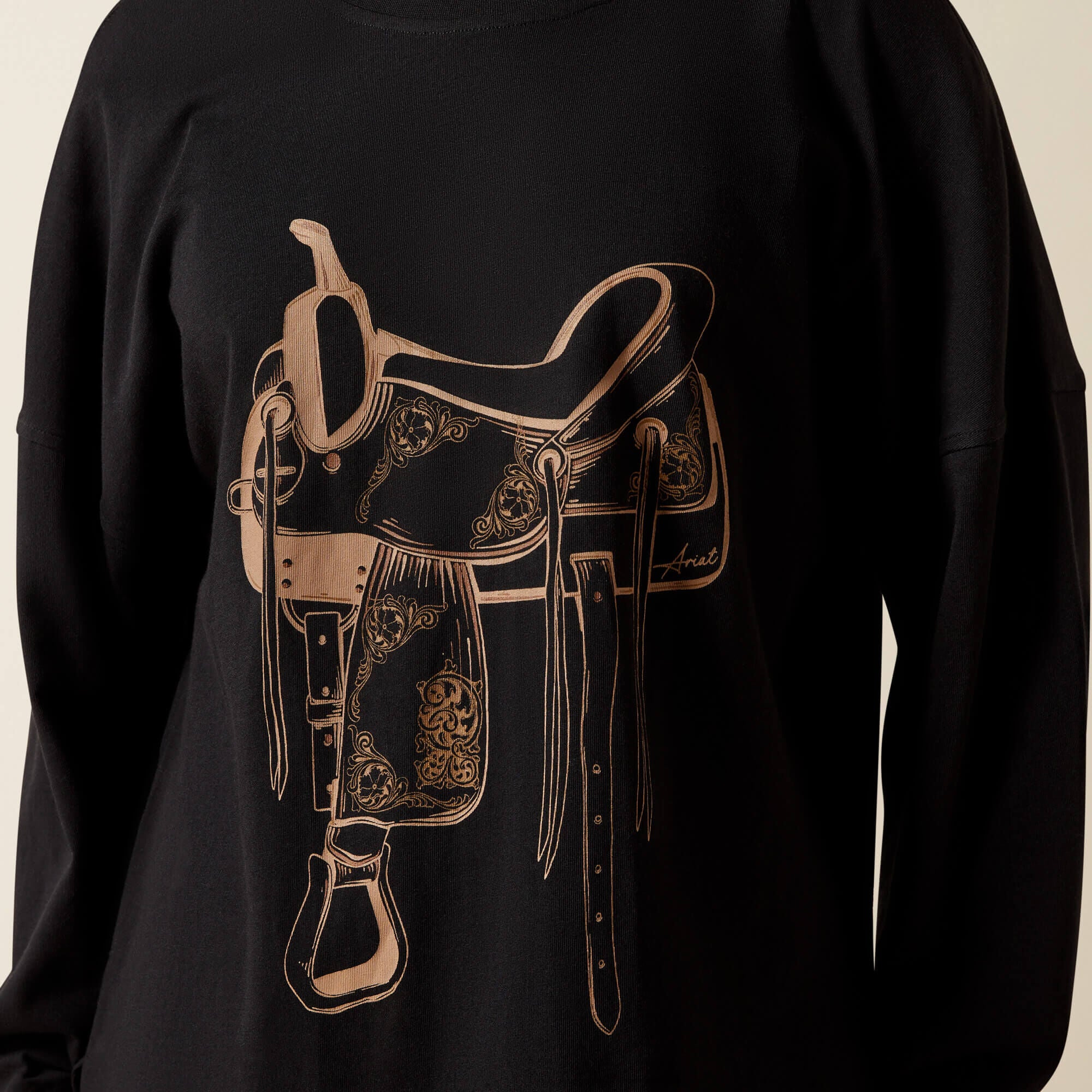 Canvas Oversized T-Shirt - BLACK