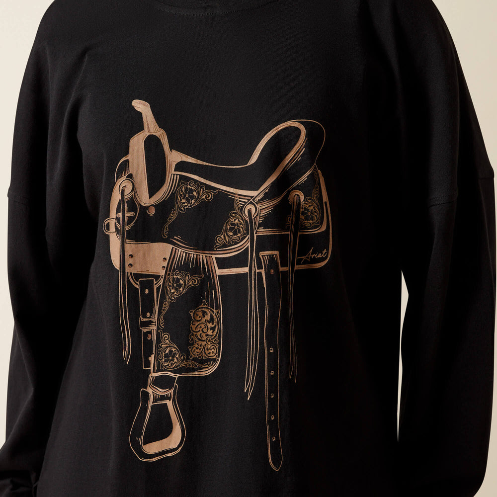 Canvas Oversized T-Shirt - BLACK
