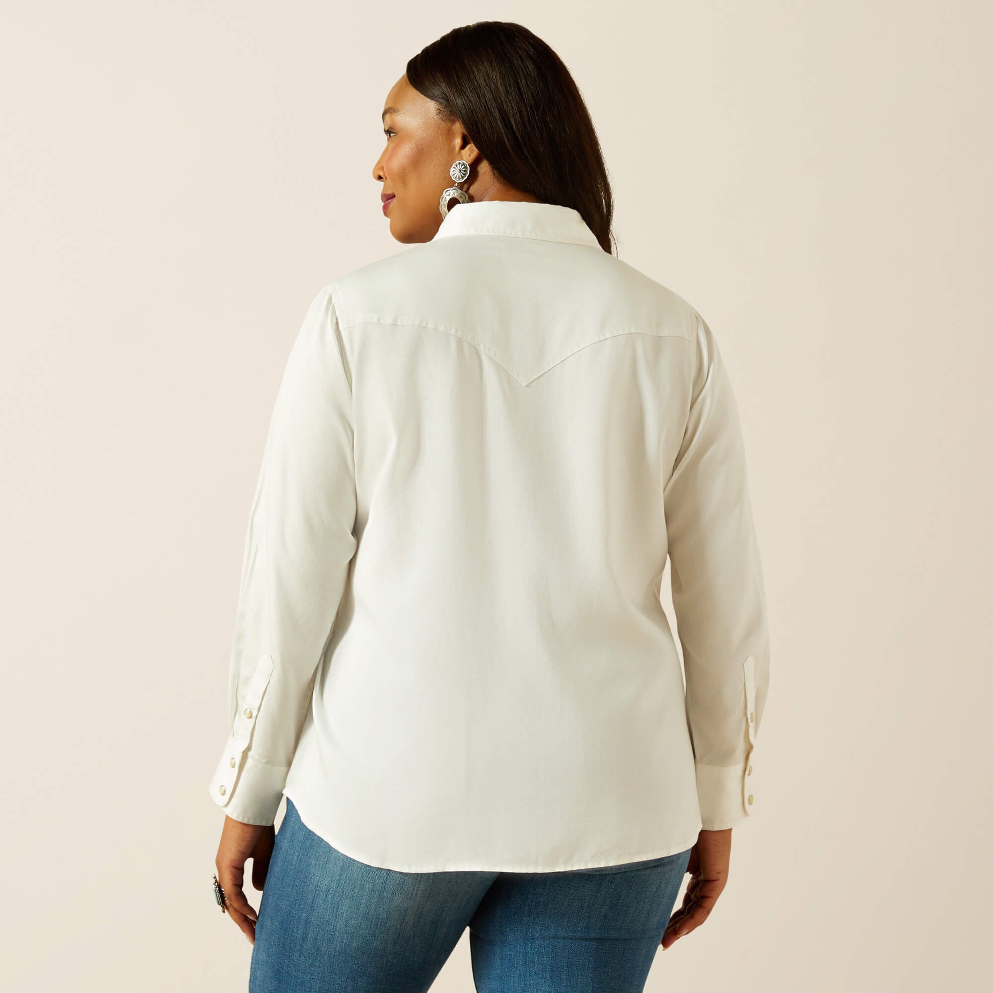 Timeless Western Shirt - CLOUD DANCER