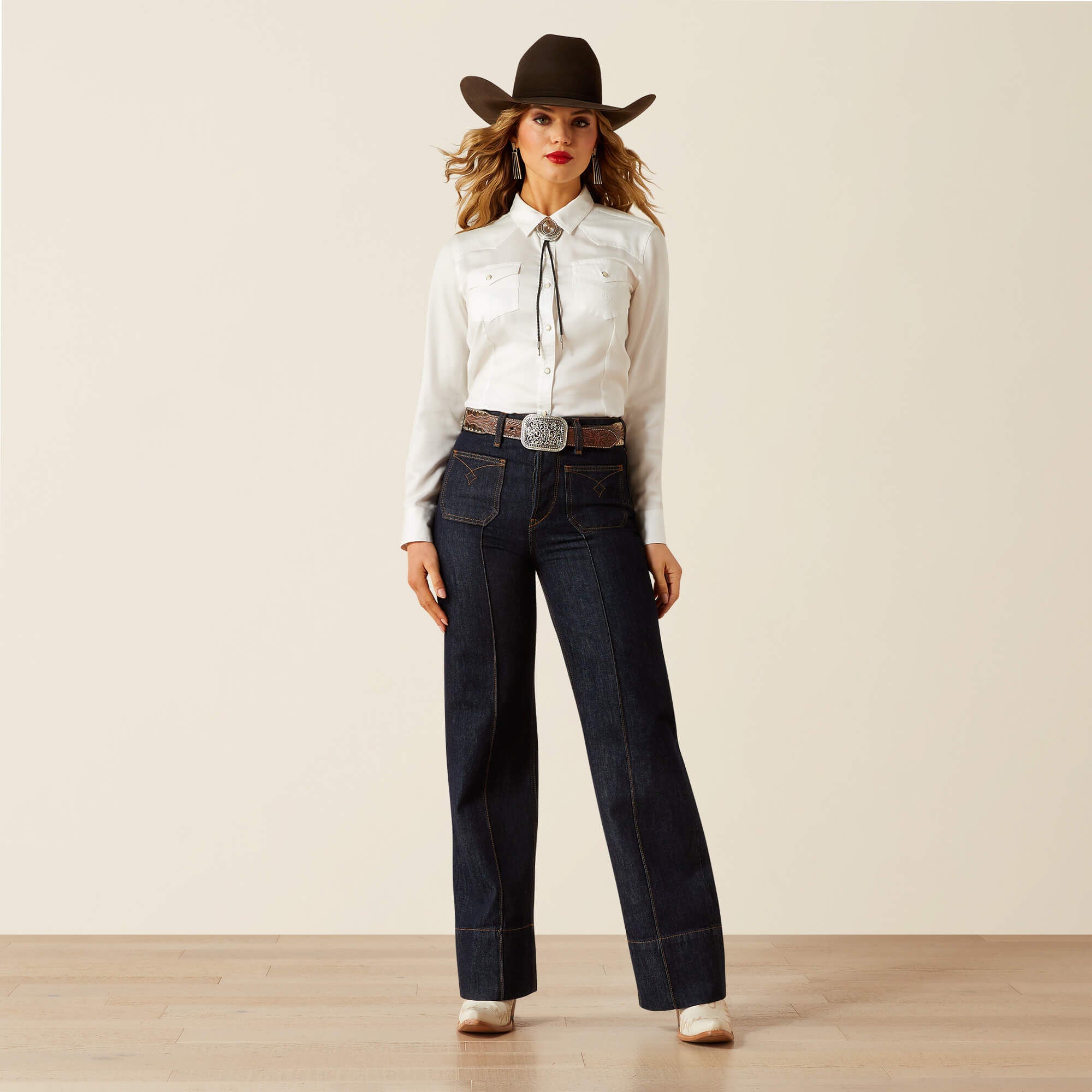 Timeless Western Shirt - CLOUD DANCER