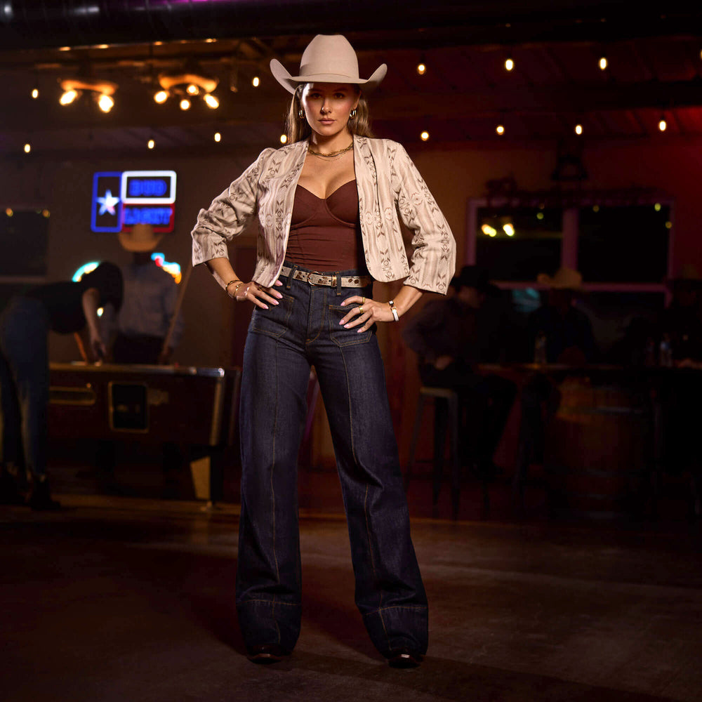 Ultra High Rise Tomboy Western Utility Wide Leg Jean - RINSE