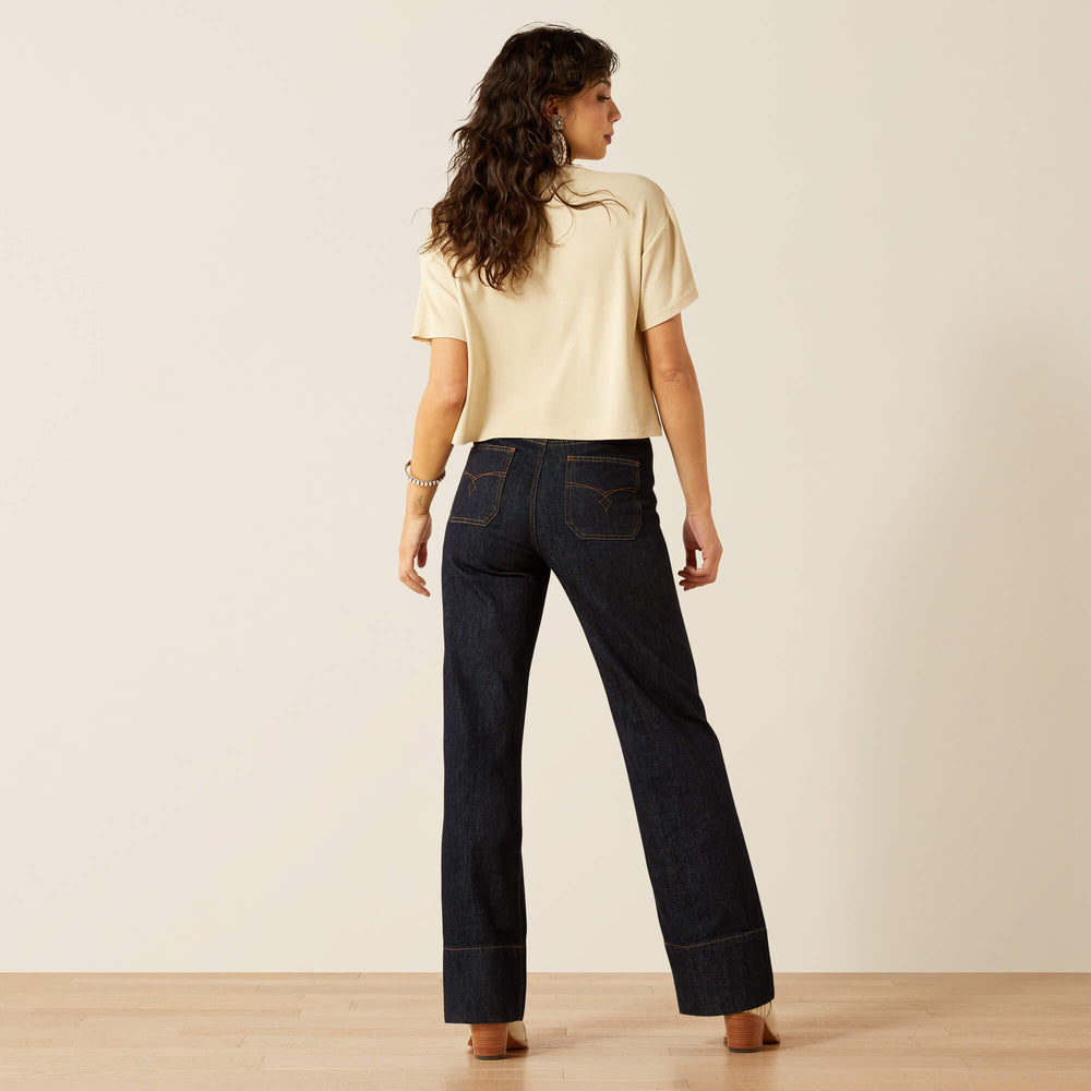 Ultra High Rise Tomboy Western Utility Wide Leg Jean - RINSE