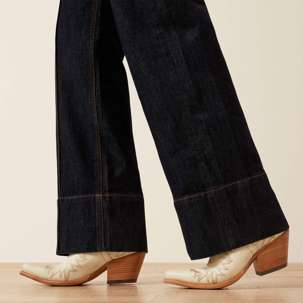Ultra High Rise Tomboy Western Utility Wide Leg Jean - RINSE