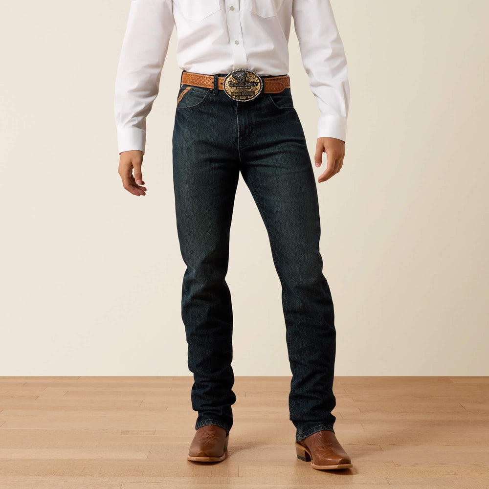 M7 Slim Hansen Classic Rise Straight Leg Jeans - BLACKSTONE