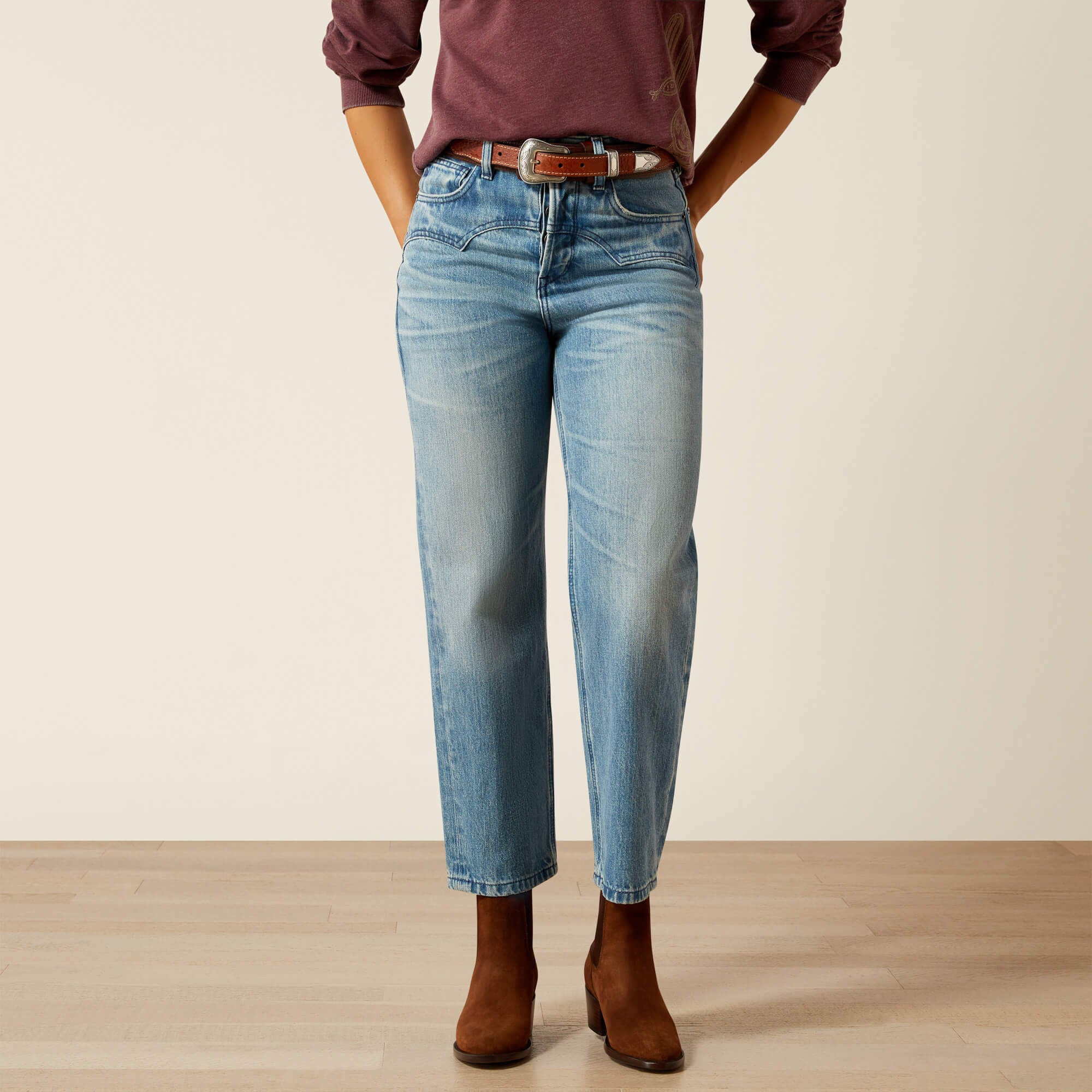 Ultra High Rise Cheyenne Yoke Tomboy Straight Leg Jean - CANDY