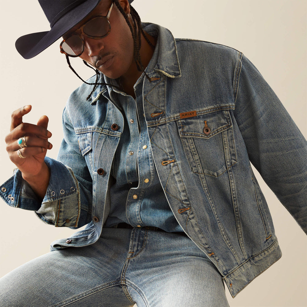 Everybody's Yellowstone Hometown Denim Jacket - LIGHT WORN OUT