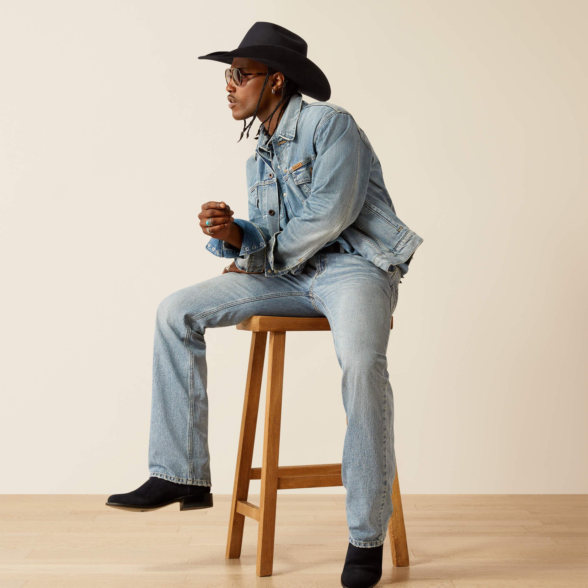 Everybody's Yellowstone Hometown Denim Jacket - LIGHT WORN OUT