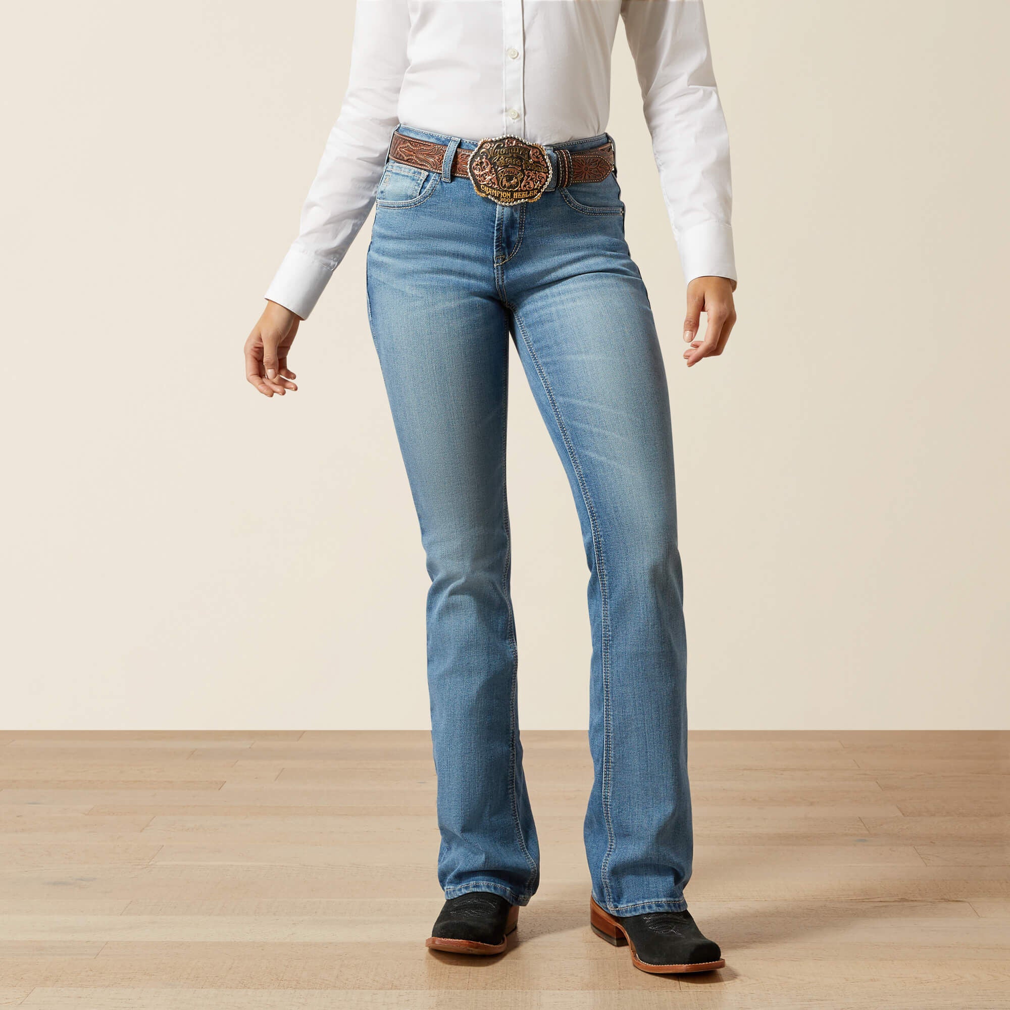 High Rise Rowyn Boot Cut Jean - CHALLIS